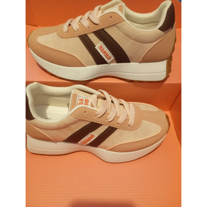 Comfortable Unisex Sneakers Santas Virgens  Pink