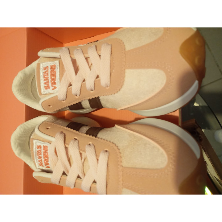 Comfortable Unisex Sneakers Santas Virgens  Pink