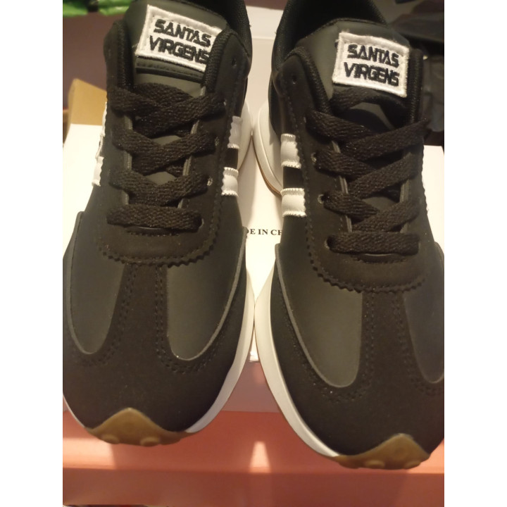 Comfortable Unisex Sneakers Santas Virgens  Black
