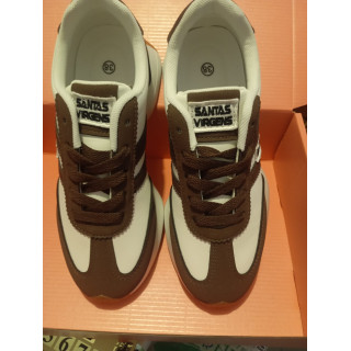 Comfortable Unisex Sneakers Santas Virgens White Coffee